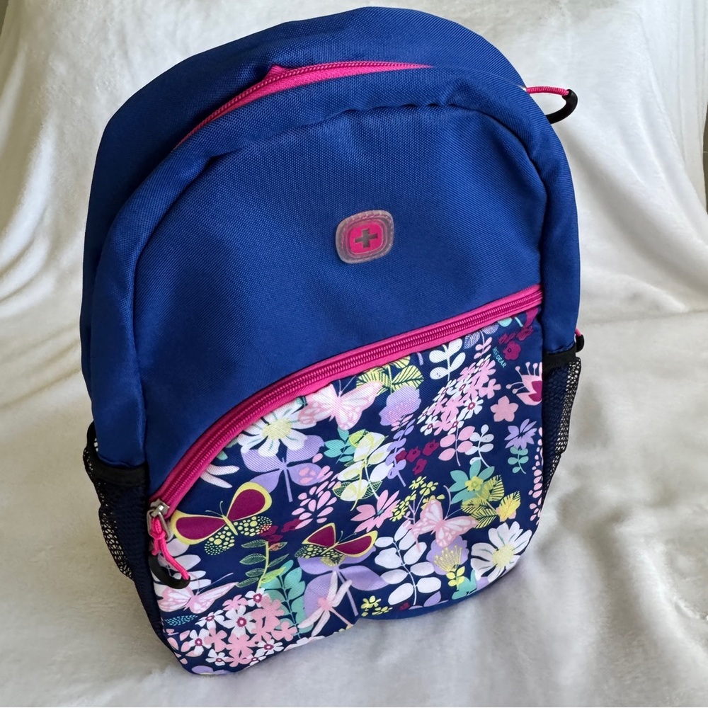 Swissgear Floral Kids Backpack - Blue and Pink